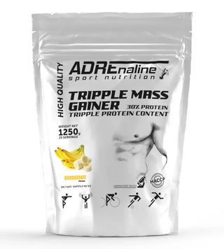 Adrenaline Sport Nutrition Gainer Tripple Mass 30% 1250 грам, Банан 101161 фото