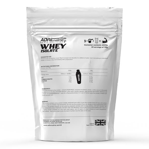 Adrenaline Sport Nutrition Whey Isolate Карамель з горіхом, 1000грам 100064 фото