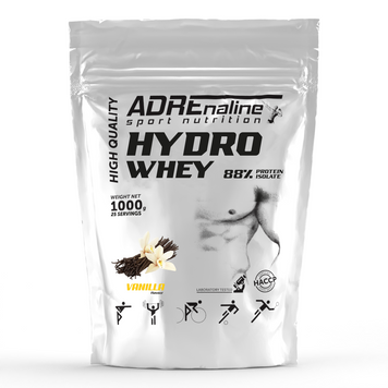 Adrenaline Sport Nutrition Hydro Whey 88 % 1000 грам, Шоколад 101170 фото
